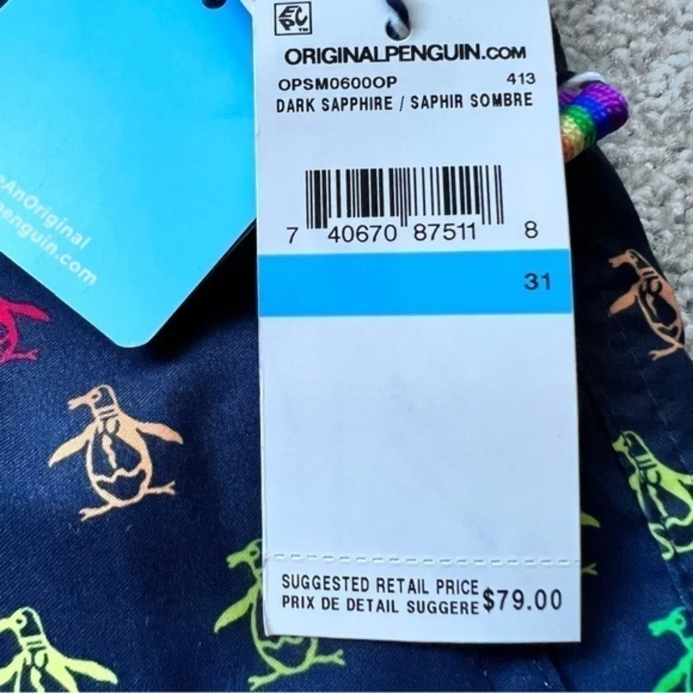 NWT Penguin Pride swim trunks size 31